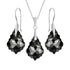 Sudraba komplekts "Baroka IV (Silver Night)" ar Swarovski™ kristāliem